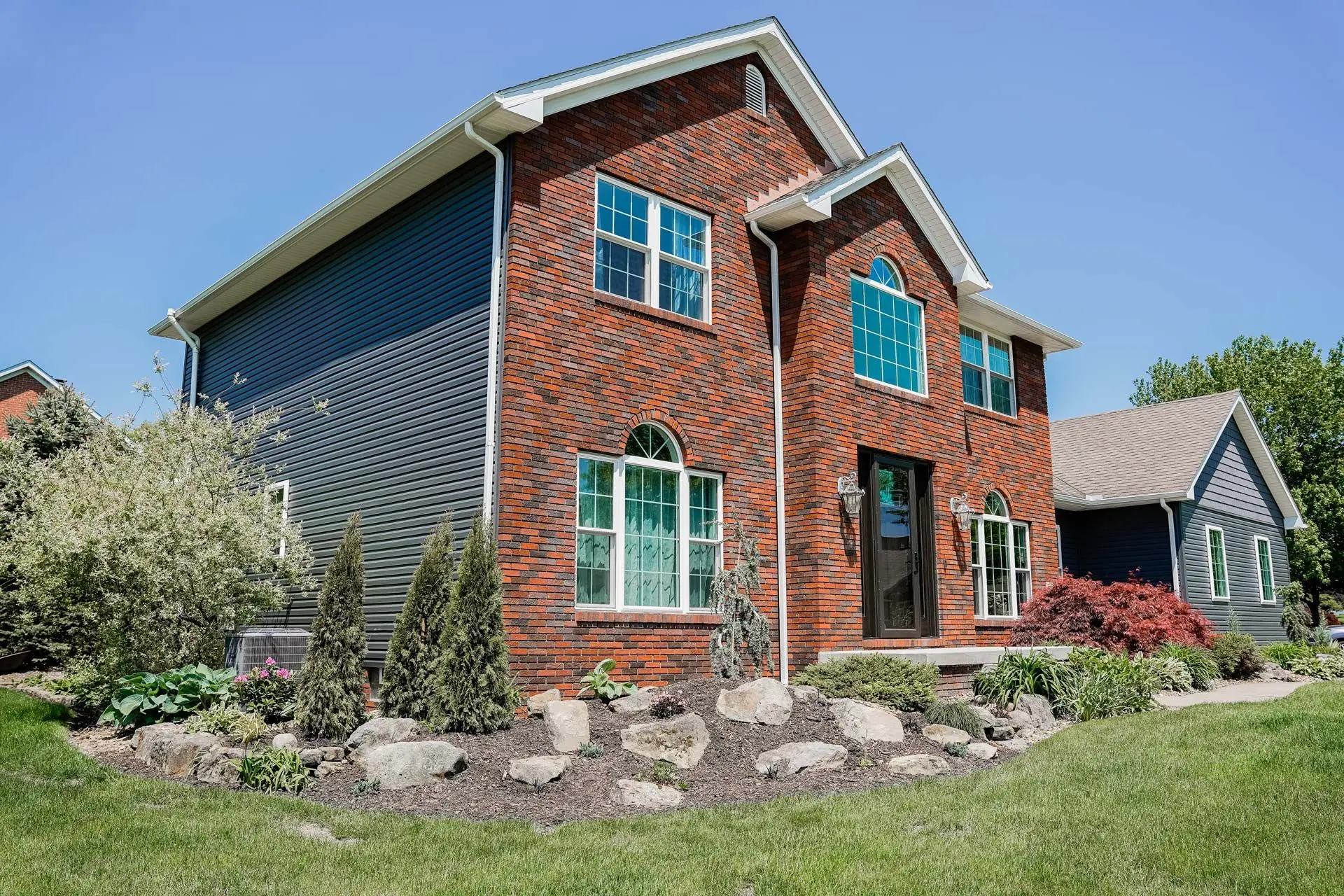 Brick home with replacement windows